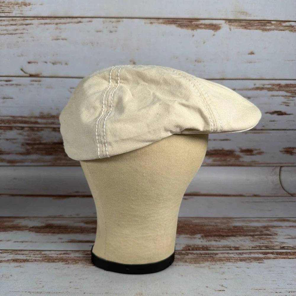 Tommy Bahama 100% Cotton Newsboy Hat Khaki L XL Used